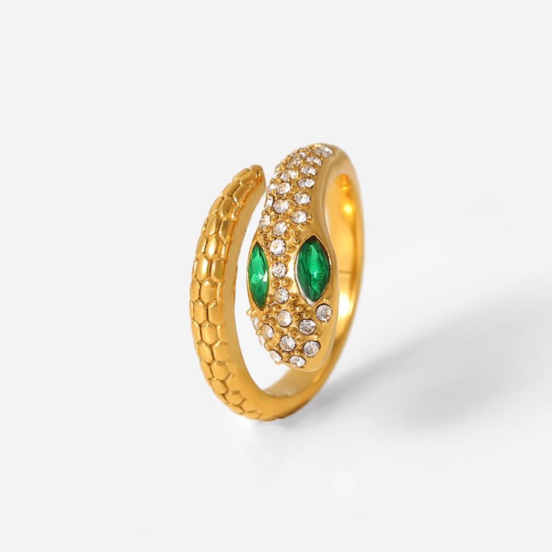 Emerald Python Ring