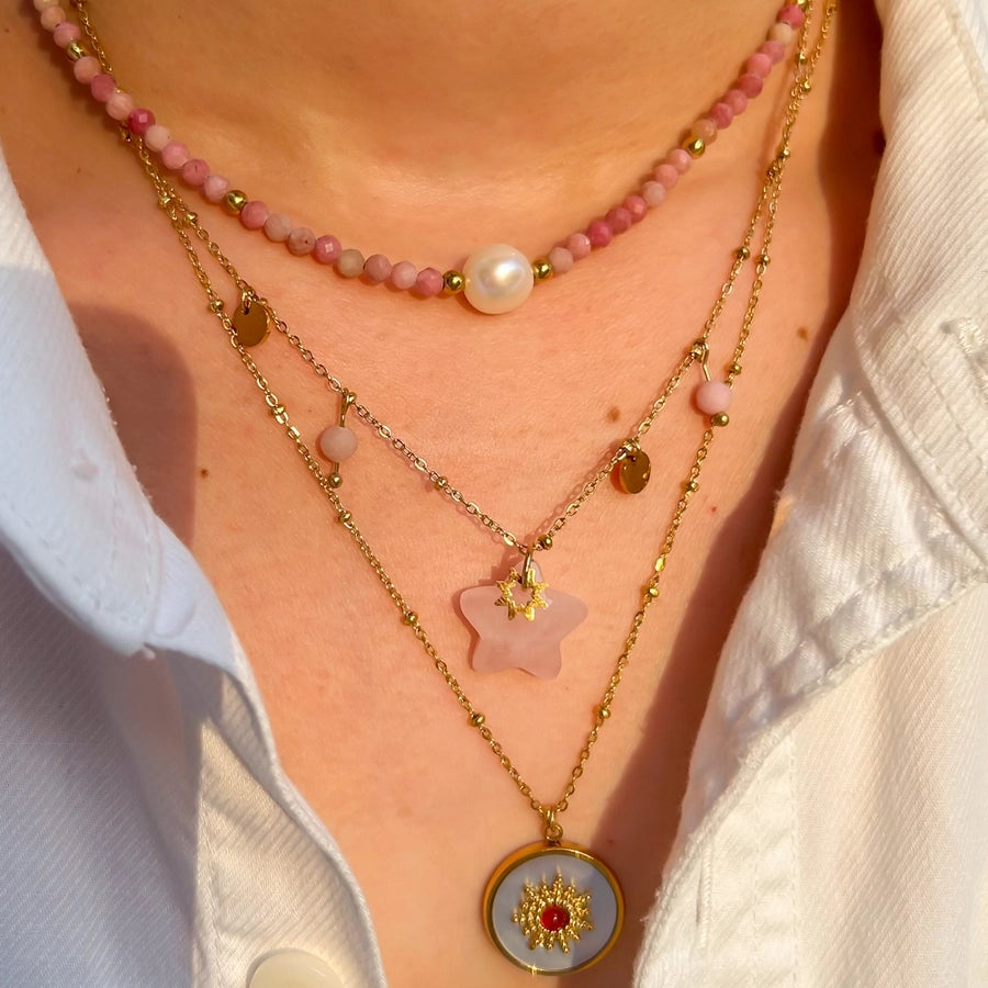 Pink Starlight Necklace