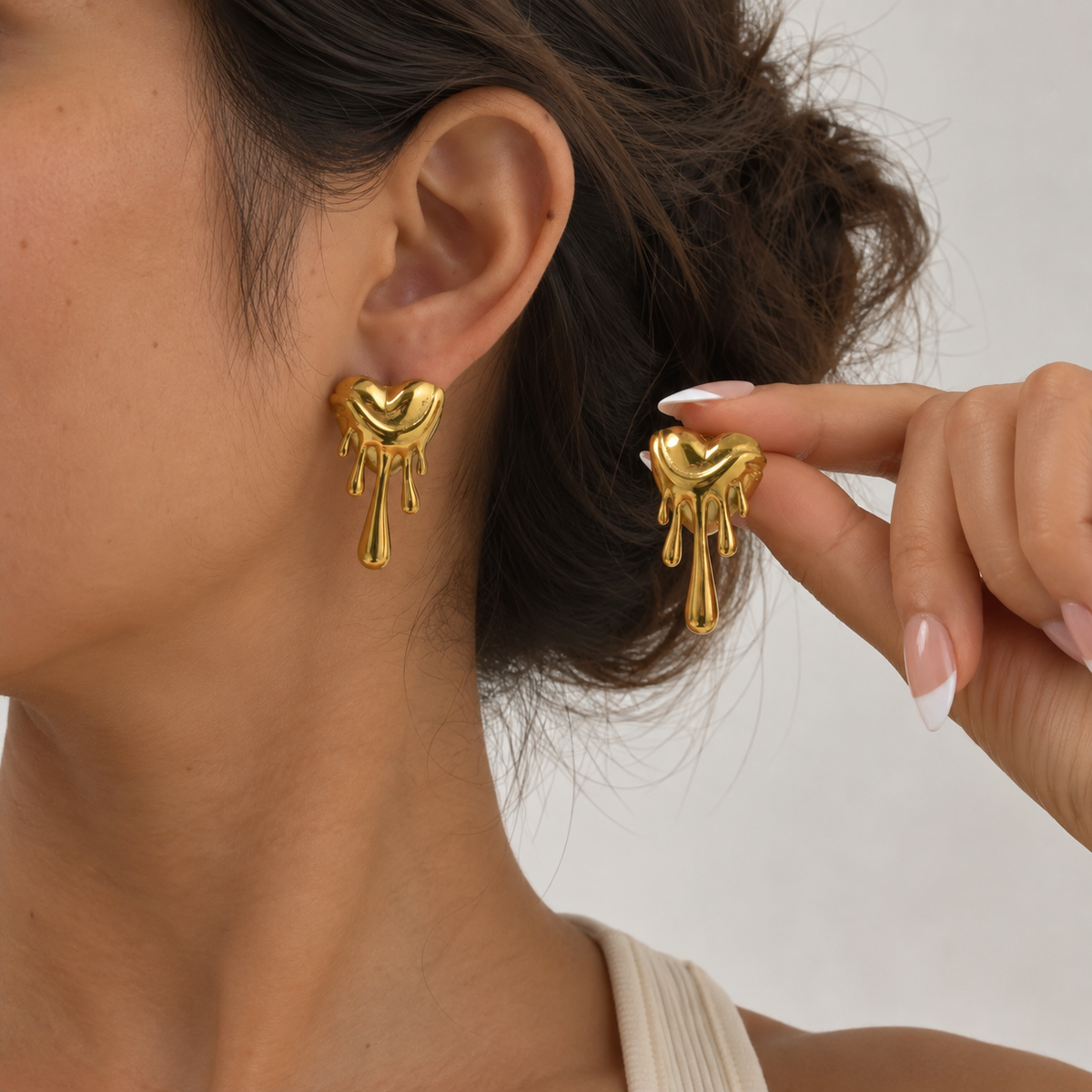 Boucles d'oreilles Cœur fondant