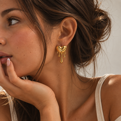 Boucles d'oreilles Cœur fondant