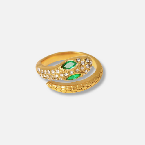 Emerald Python Ring