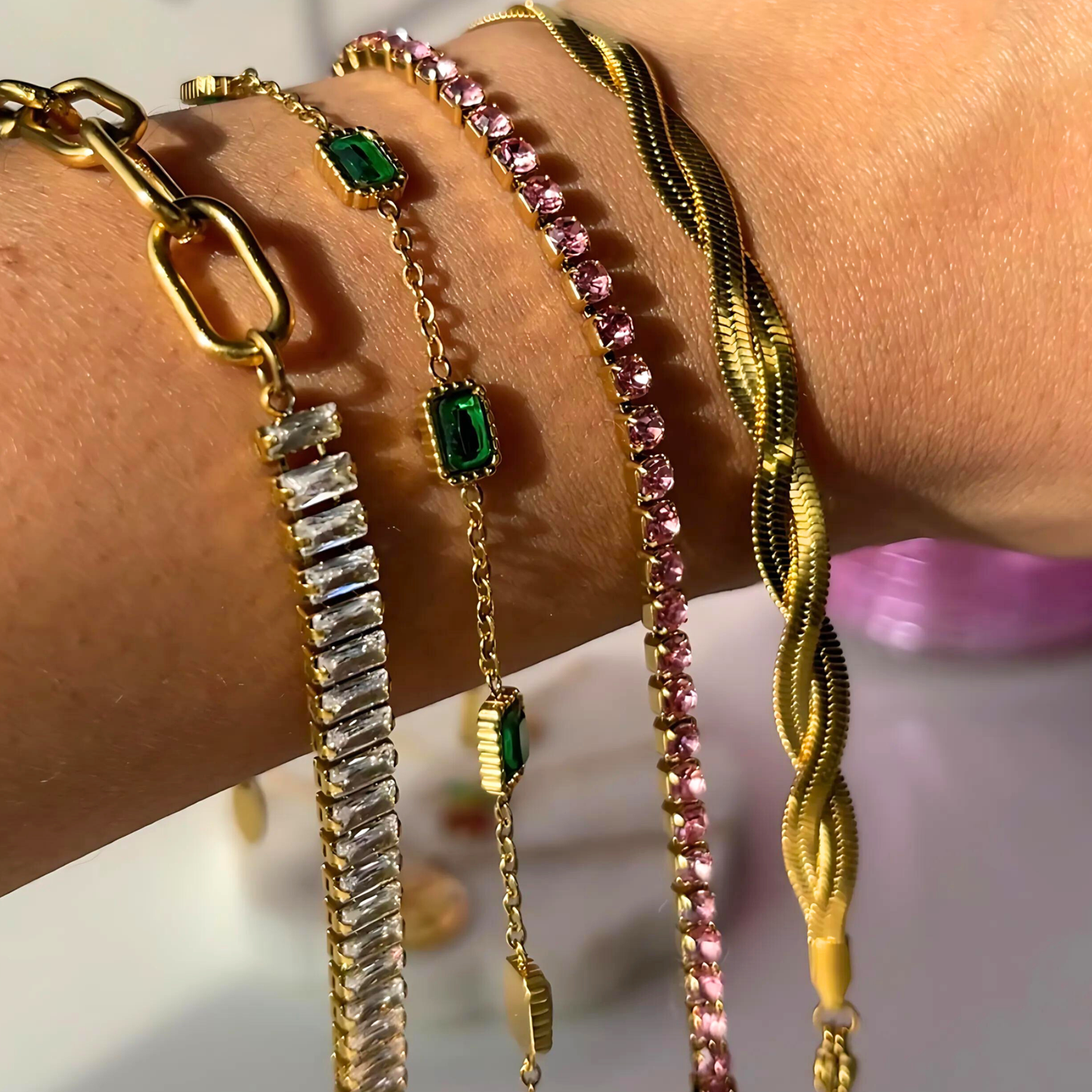 Champagne Link Bracelet