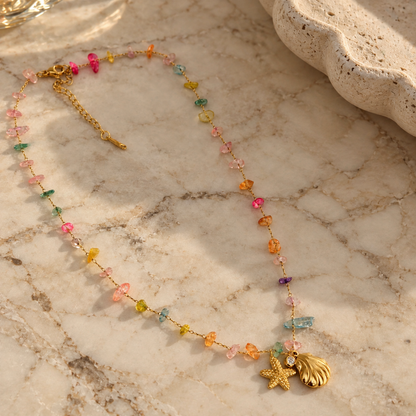 Collier en verre de mer