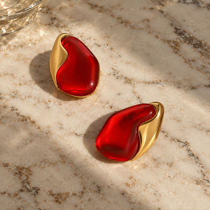 Boucles d'oreilles pendantes Feu flamboyant