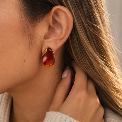 Boucles d'oreilles pendantes Feu flamboyant