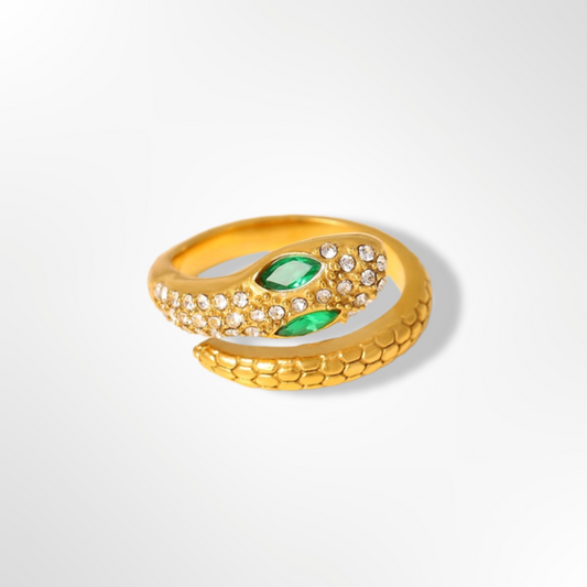 Emerald Python Ring